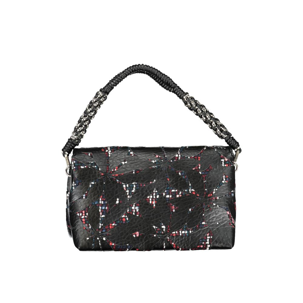Desigual Borsa a Mano con Tracolla Removibile in Poliuretano Nero