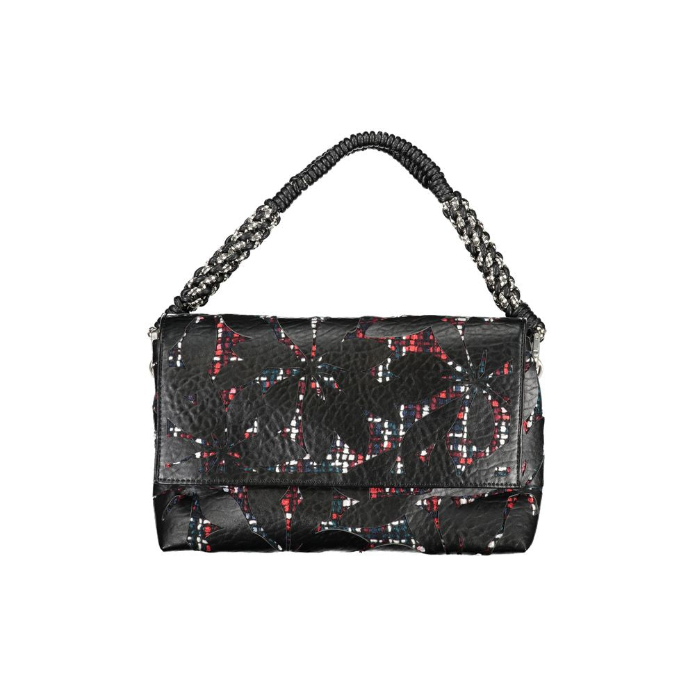 Desigual Borsa a Mano con Tracolla Removibile in Poliuretano Nero