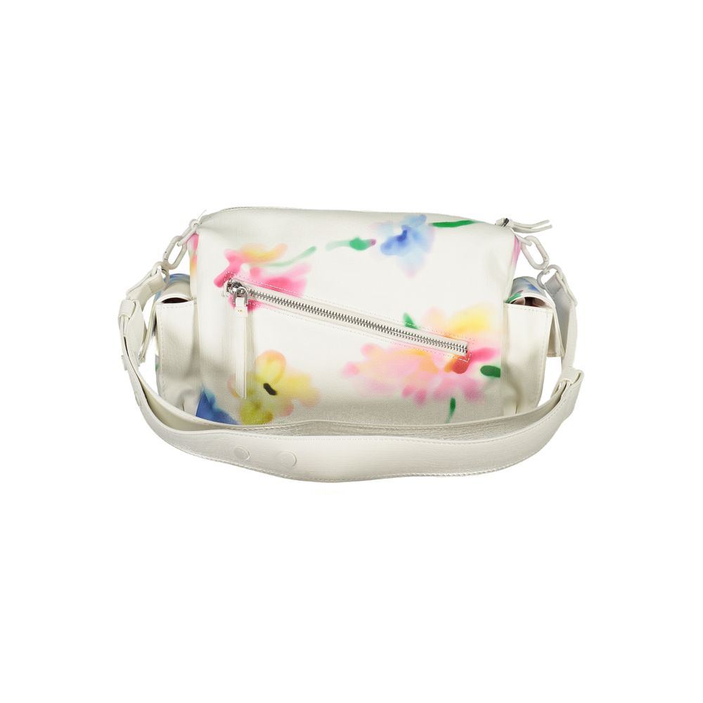 Desigual Borsa a Spalla 'Fantasy Bag' in Poliuretano Bianco