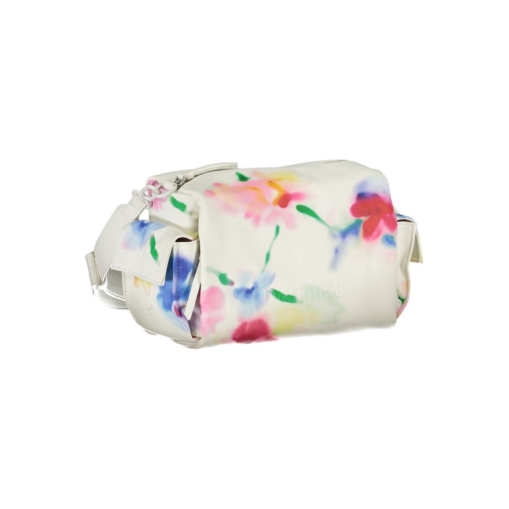 Desigual Borsa a Spalla 'Fantasy Bag' in Poliuretano Bianco