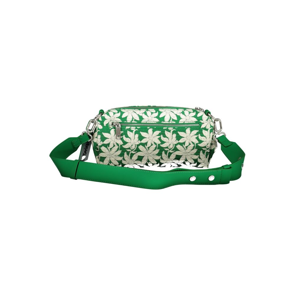 Desigual Borsa a Spalla con Manici Duali e Catena Removibile in Bianco