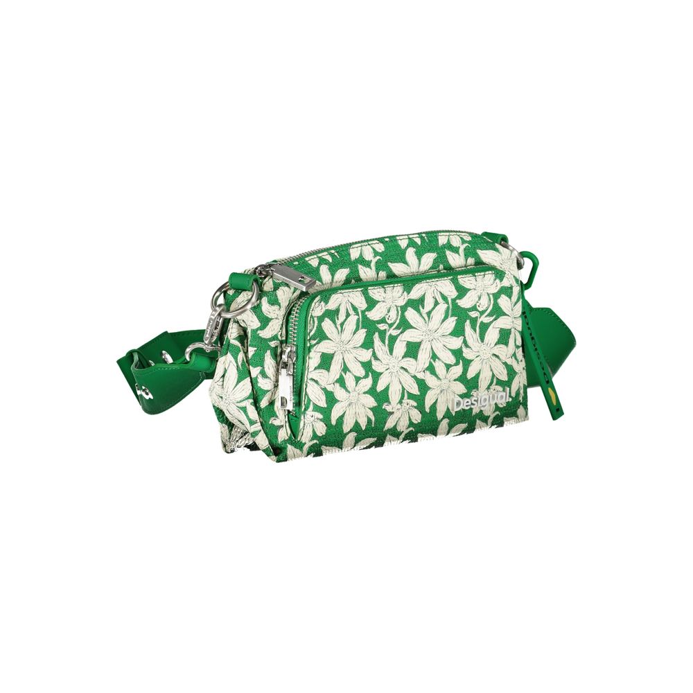 Desigual Borsa a Spalla con Manici Duali e Catena Removibile in Bianco