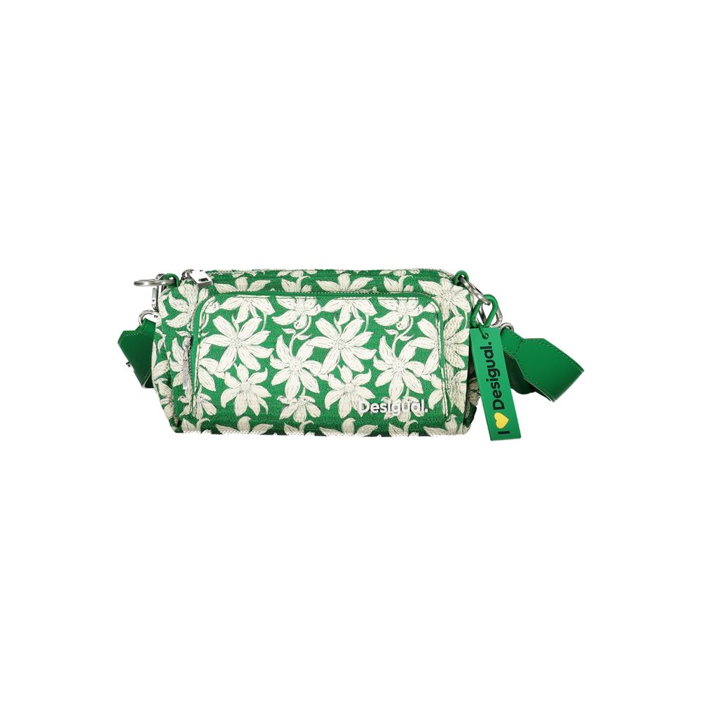 Desigual Borsa a Spalla con Manici Duali e Catena Removibile in Bianco