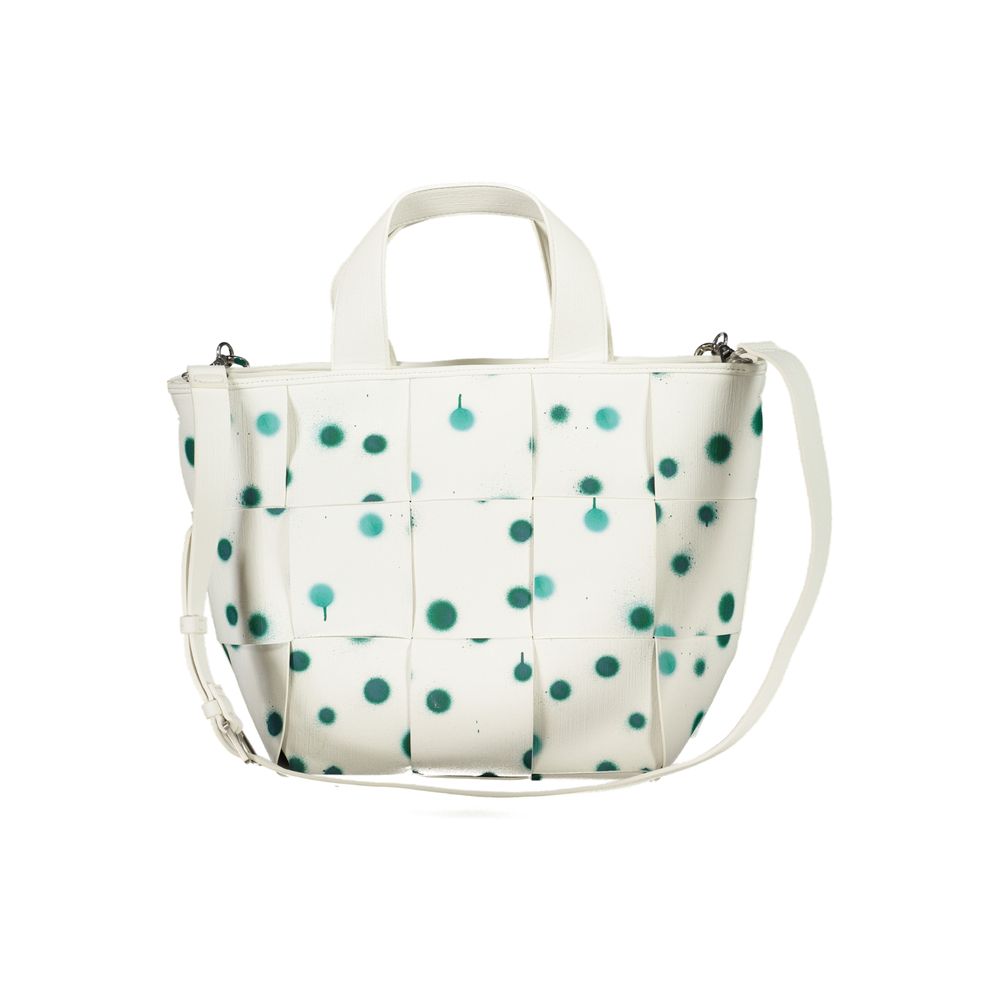 Desigual Borsa a Spalla con Tirante Zip Lungo in Poliuretano Rosa