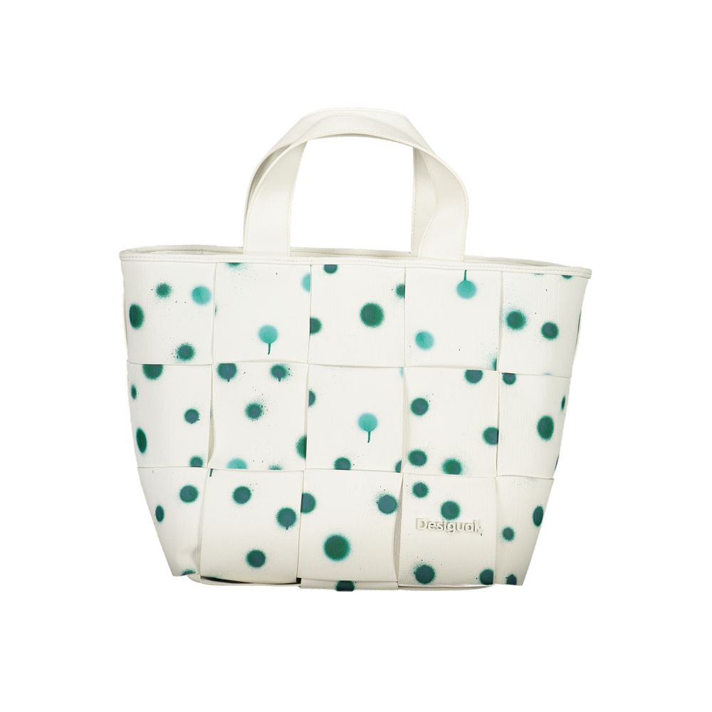 Desigual Borsa a Spalla con Tirante Zip Lungo in Poliuretano Rosa