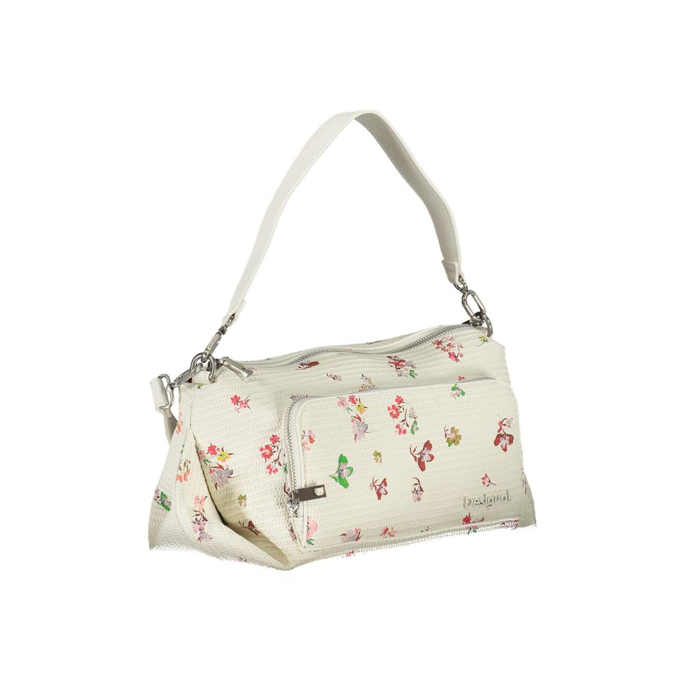 Desigual Borsa a Spalla con Tracolla Regolabile in Poliuretano Nero Chic