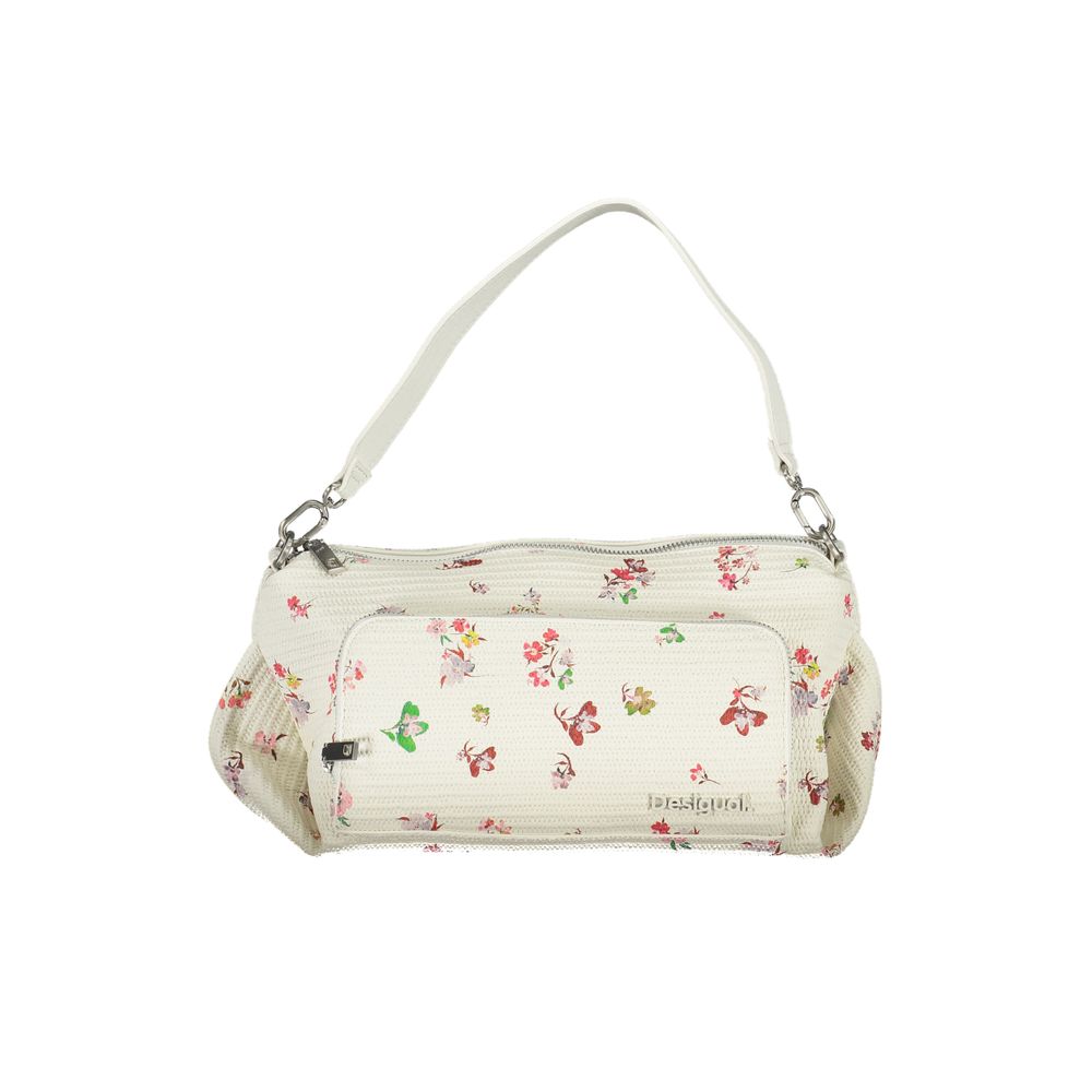 Desigual Borsa a Spalla con Tracolla Regolabile in Poliuretano Nero Chic