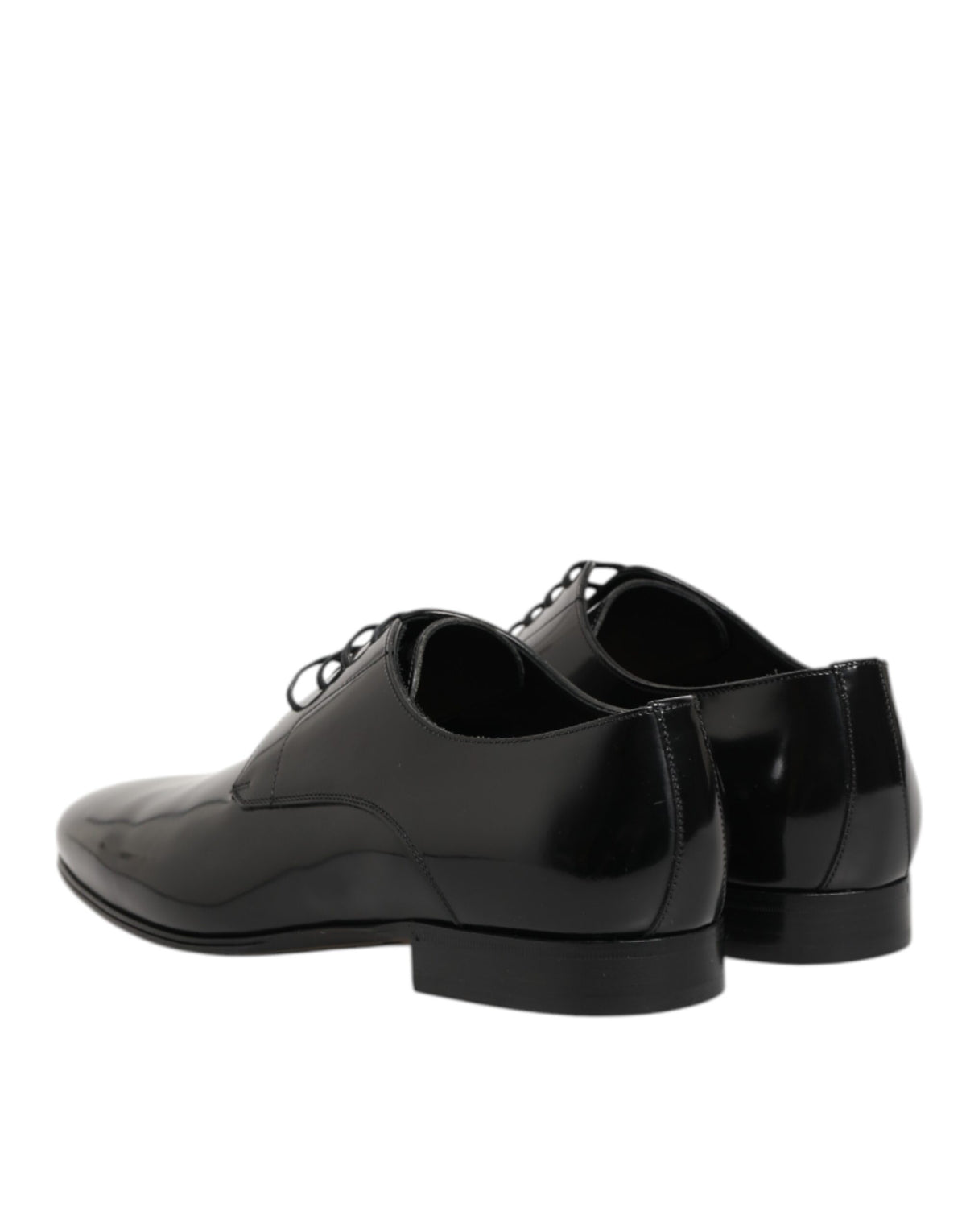Dolce & Gabbana Black Calfskin Leather Derby Men Dress Shoes