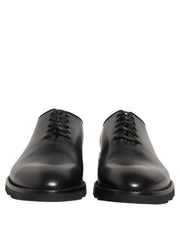 Dolce & Gabbana Black Leather Men Oxford Dress Formal Shoes