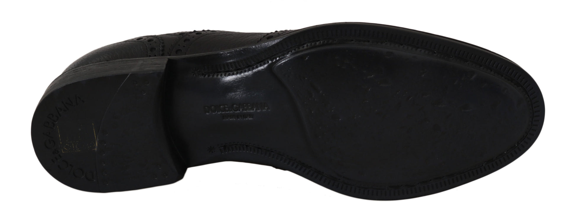 Dolce & Gabbana Blue Leather Wingtip Oxford Dress Shoes