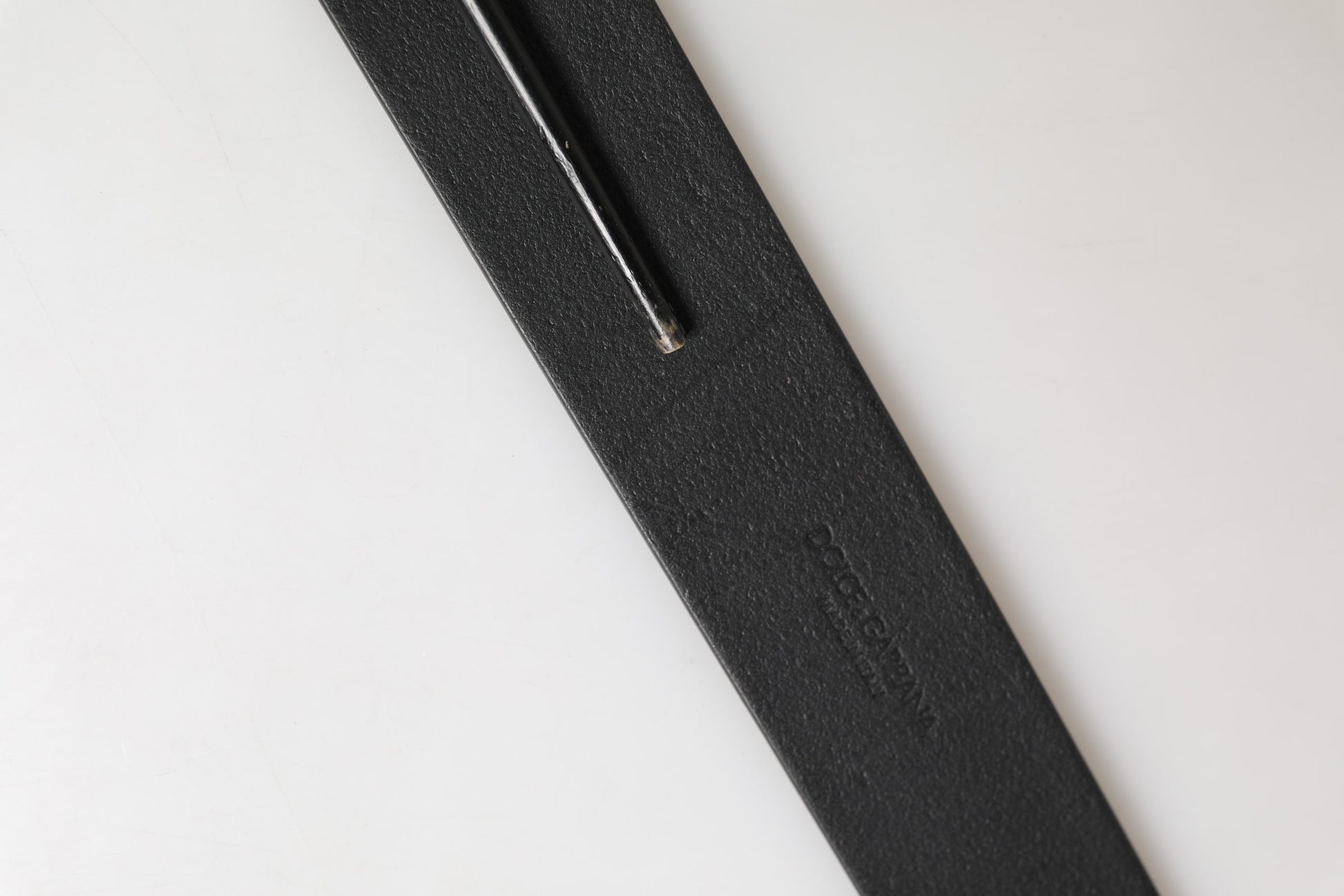 Dolce & Gabbana Men Black Classic Leather Metal Buckle Belt