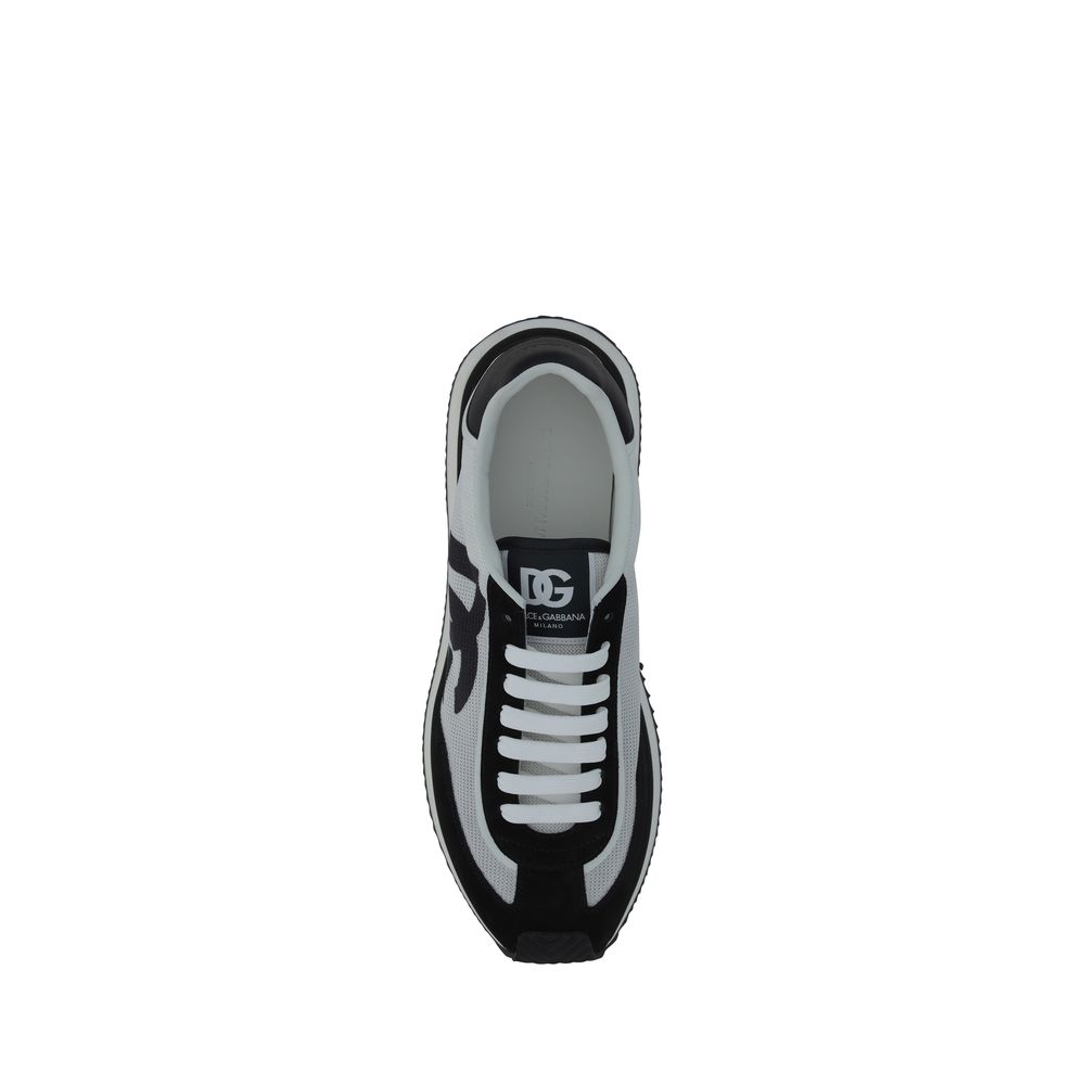 Dolce & Gabbana White Fabric Low Top Sneakers