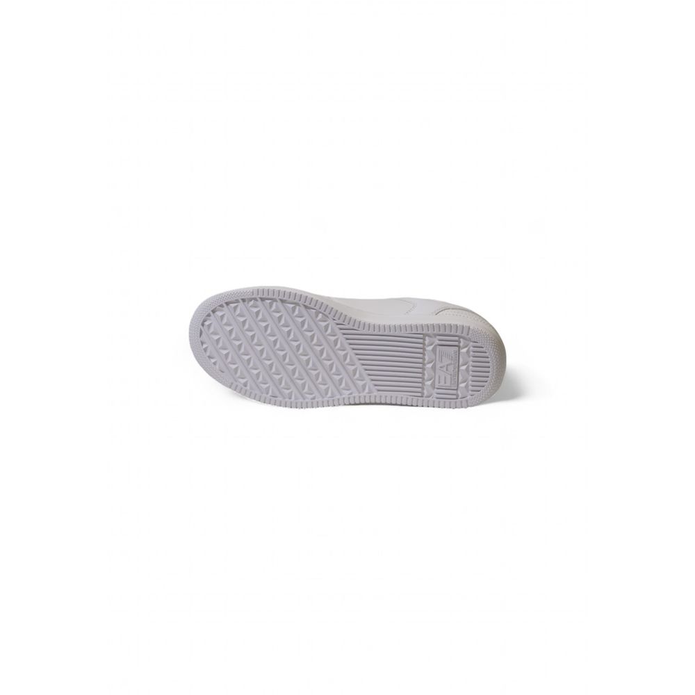 EA7 Emporio Armani White Polyester Athletic Sneakers