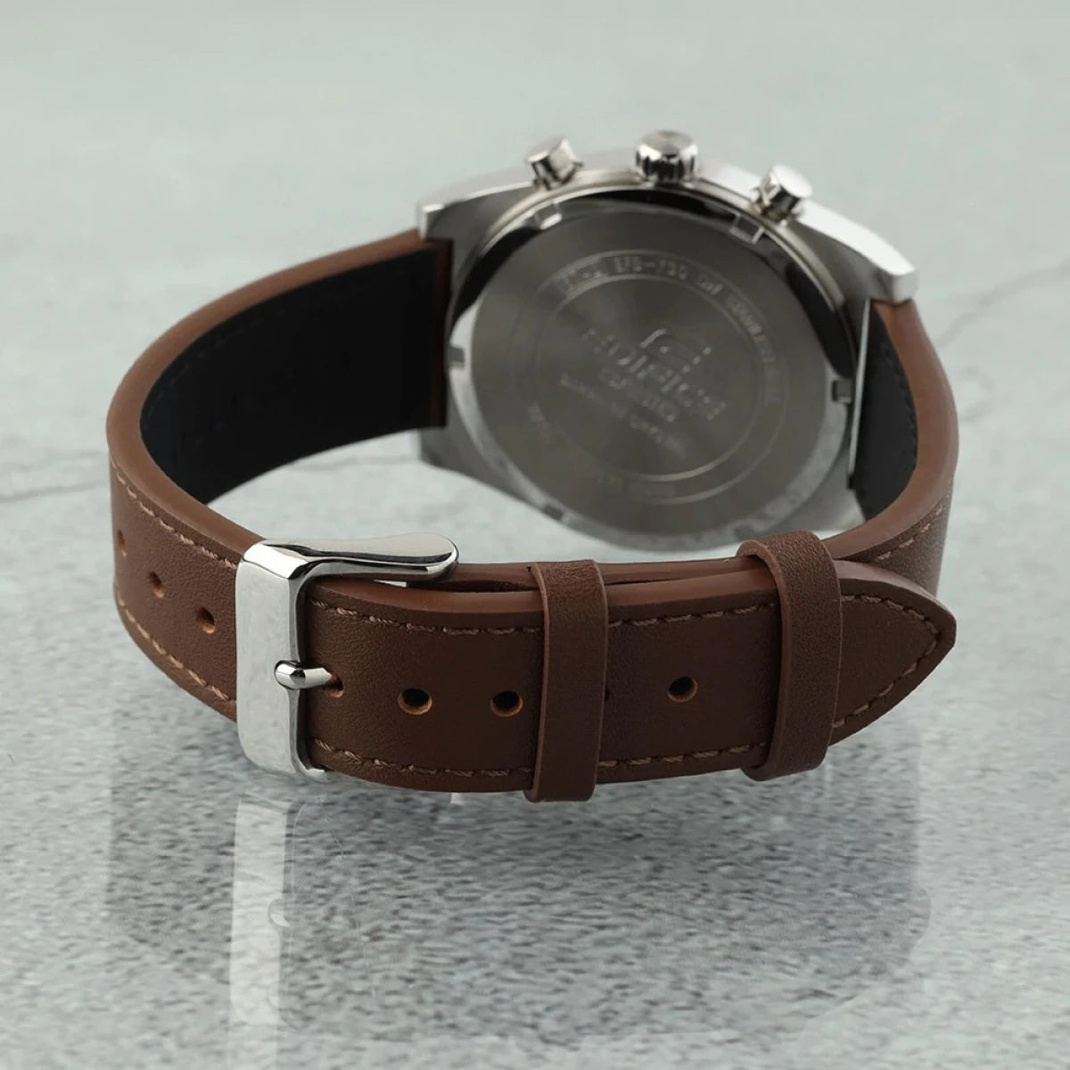 Orologio Casio Edifice EFB-730L-7AVUEF Cronografo in Pelle e Zaffiro