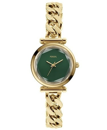 Fossil Women's Watch ES5441 Rose Gold Blue Leather