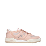 Fendi Sneakers Low Top in Rete Rosa con Dettagli Logo