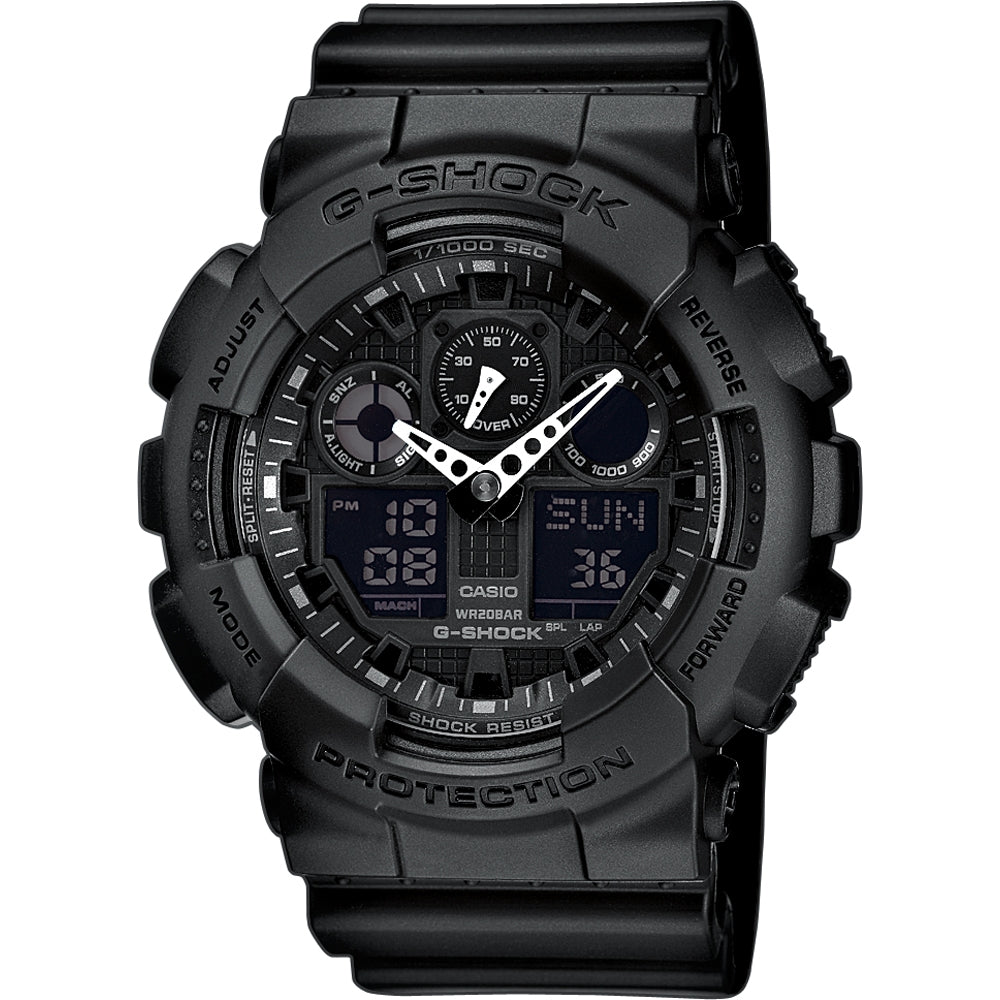 Casio G-SHOCK GA-100-1A1ER Total Black Matte Black Watch