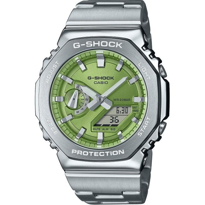 Casio G-Shock GM-2110D-3AER CasiOak Green Metal Watch