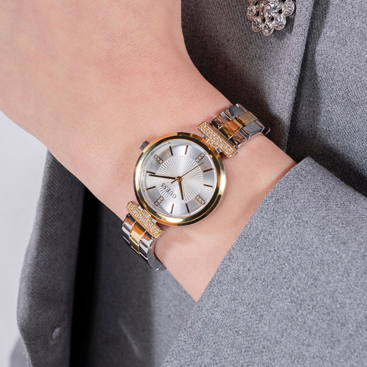 Orologio Guess Donna GW0762L5 Silicone Rosa Oro Rosa