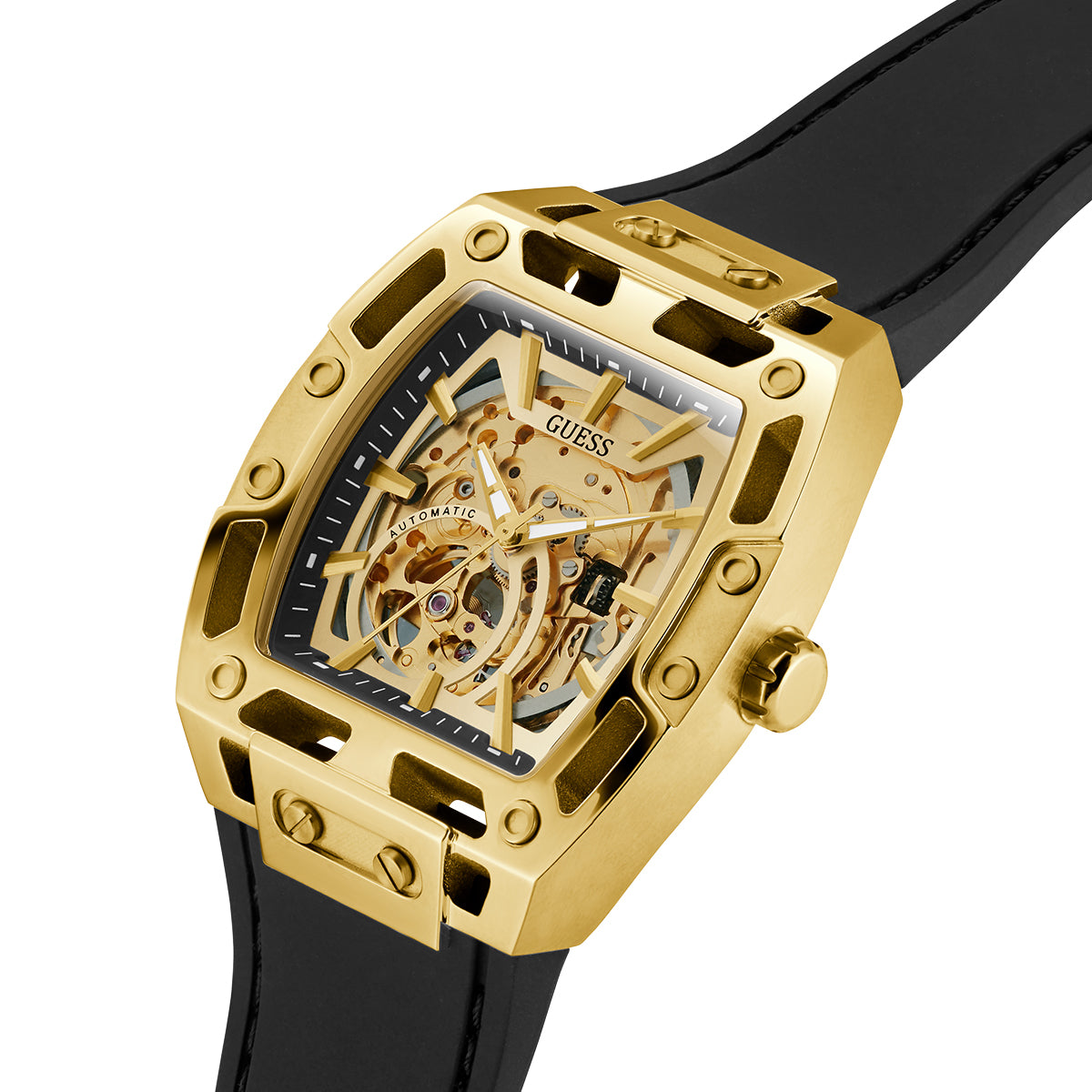 Guess Men's Watch GW0980G2 Black Leather Only Time