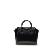 Givenchy Borsa a Mano Antigona Small Box in Pelle di Vitello Nera Hardware Gold