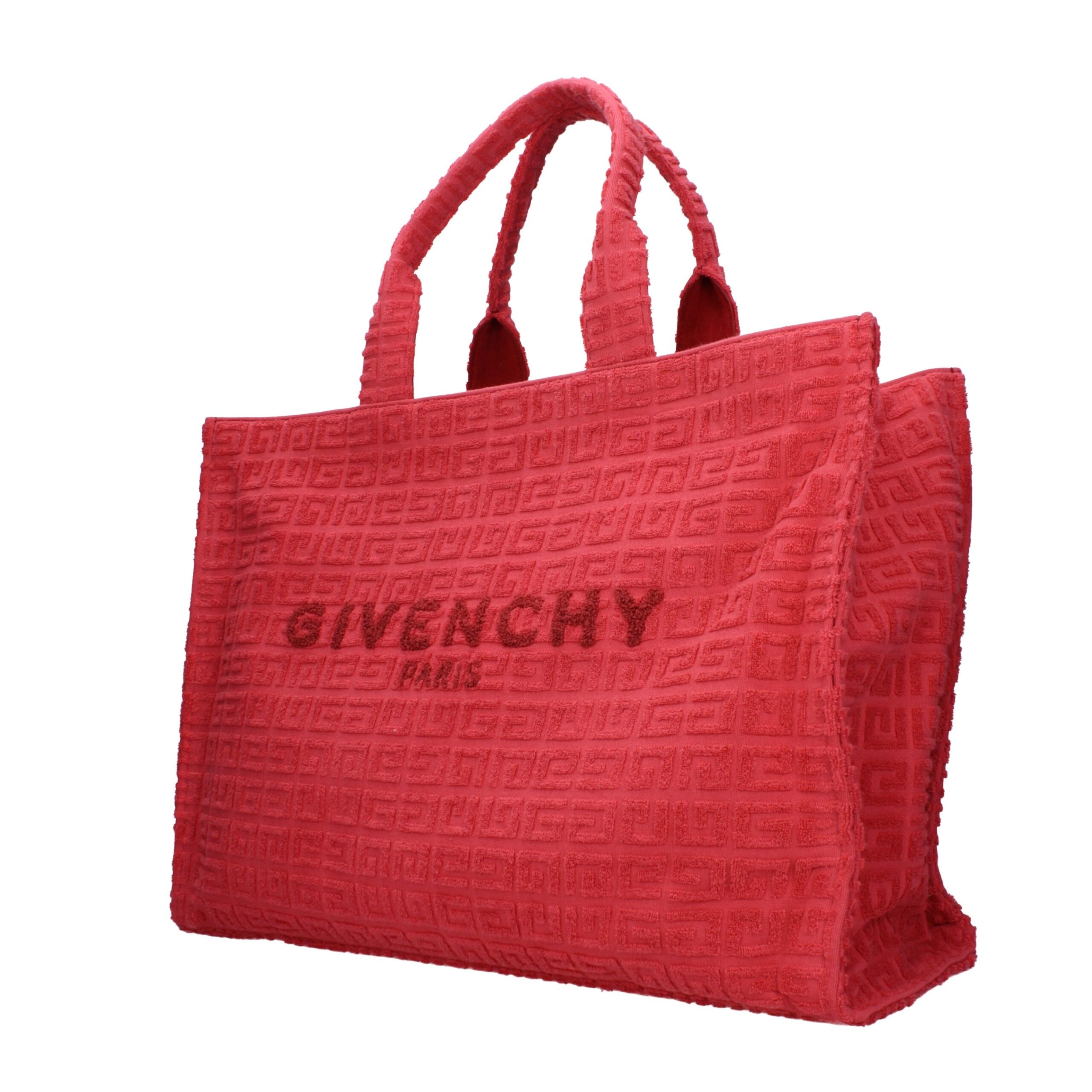 Givenchy Borsa a Mano in Tessuto Rosso con Logo