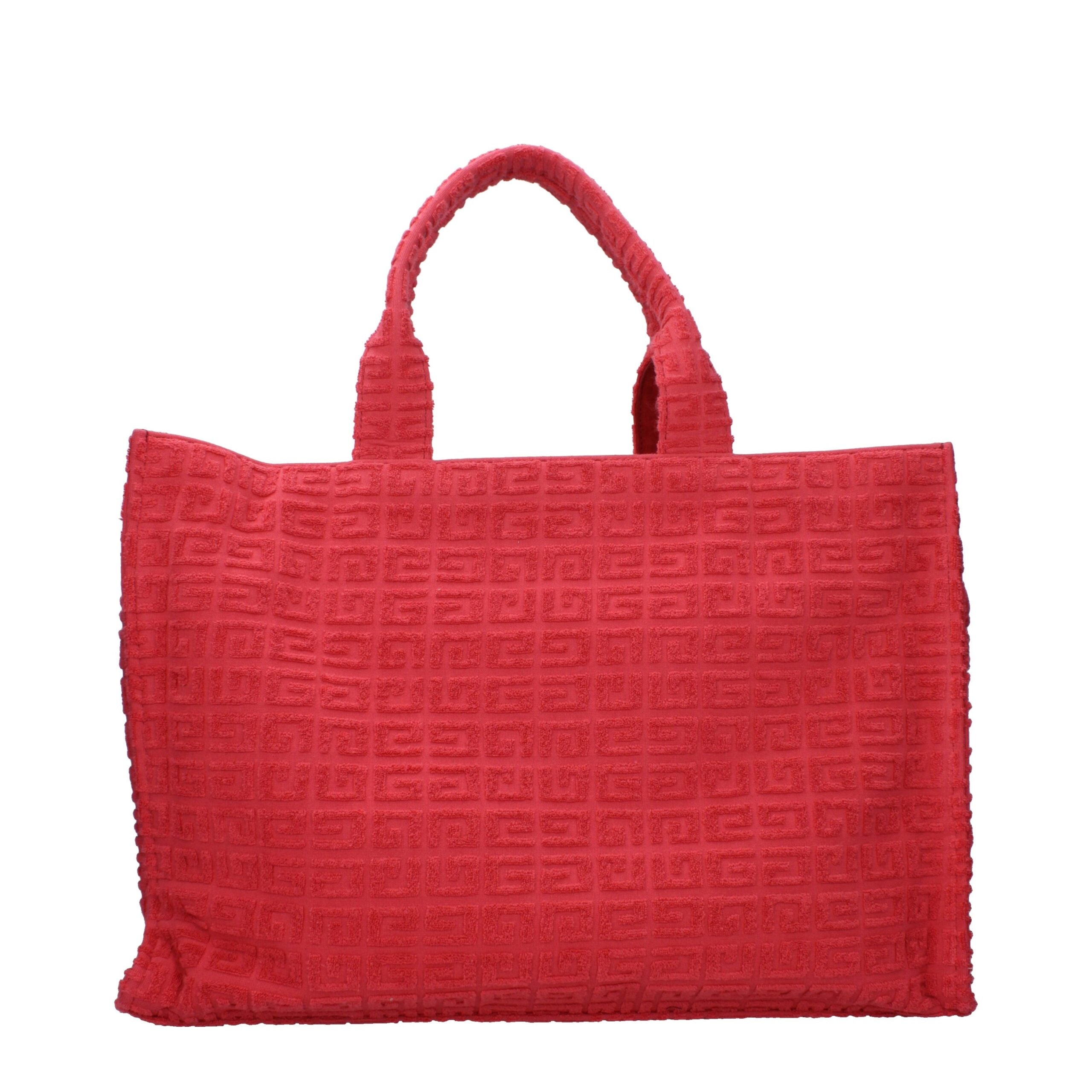 Givenchy Borsa a Mano in Tessuto Rosso con Logo