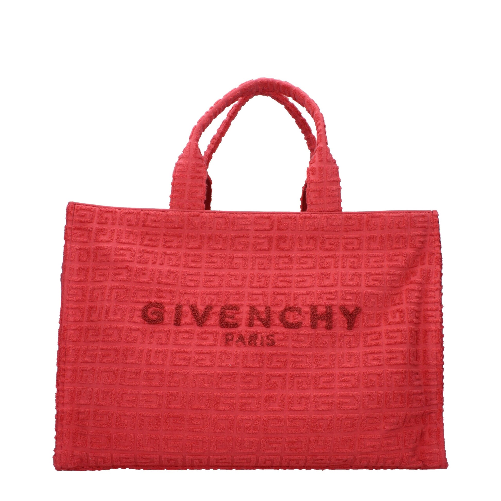 Givenchy Borsa a Mano in Tessuto Rosso con Logo