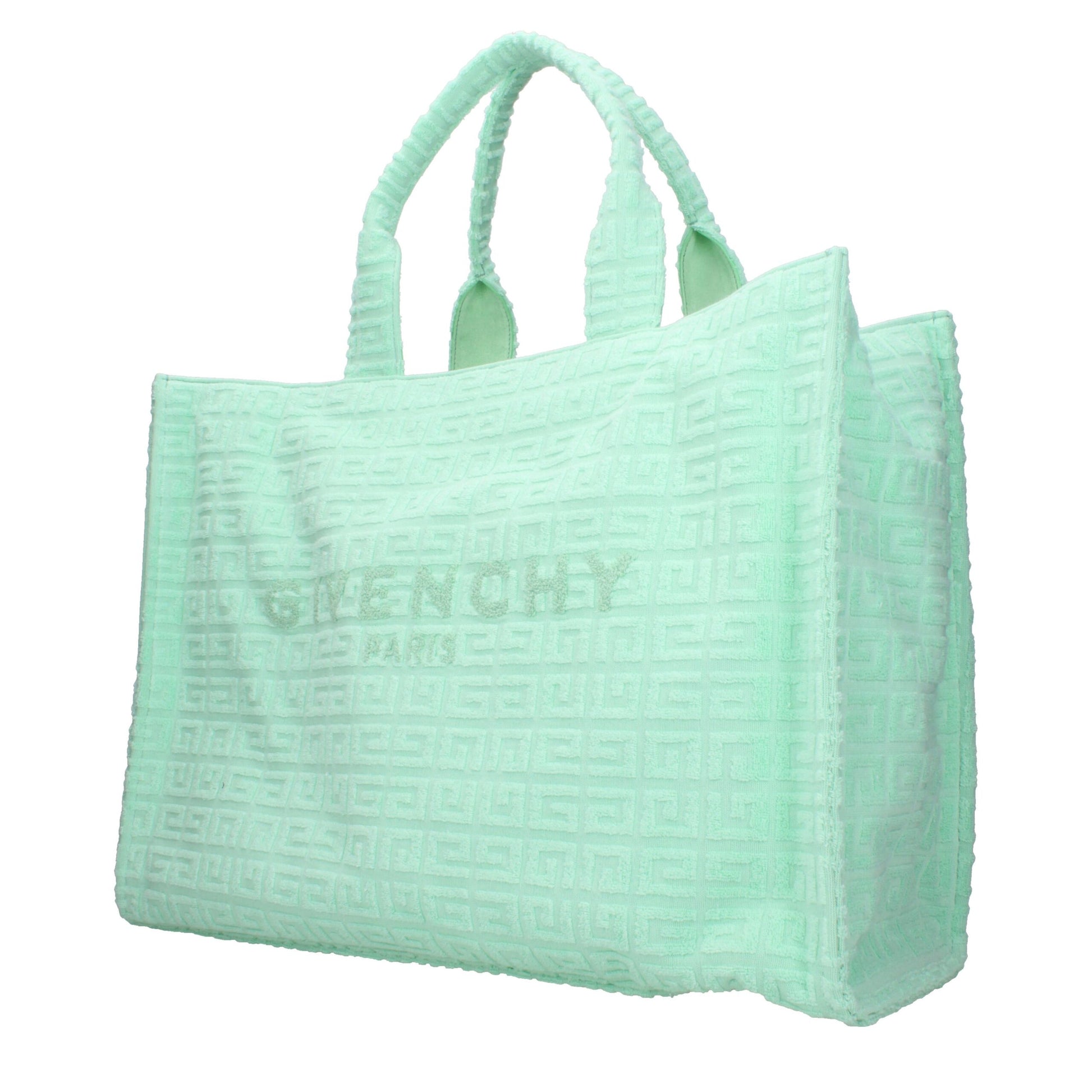 Givenchy Borsa a Mano in Tessuto Verde con Logo