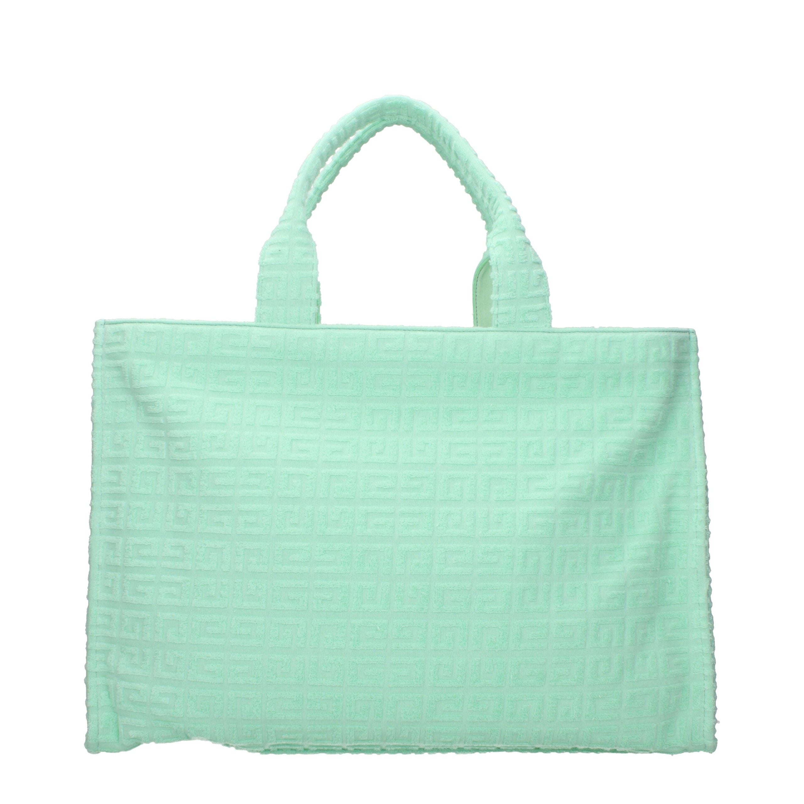 Givenchy Borsa a Mano in Tessuto Verde con Logo