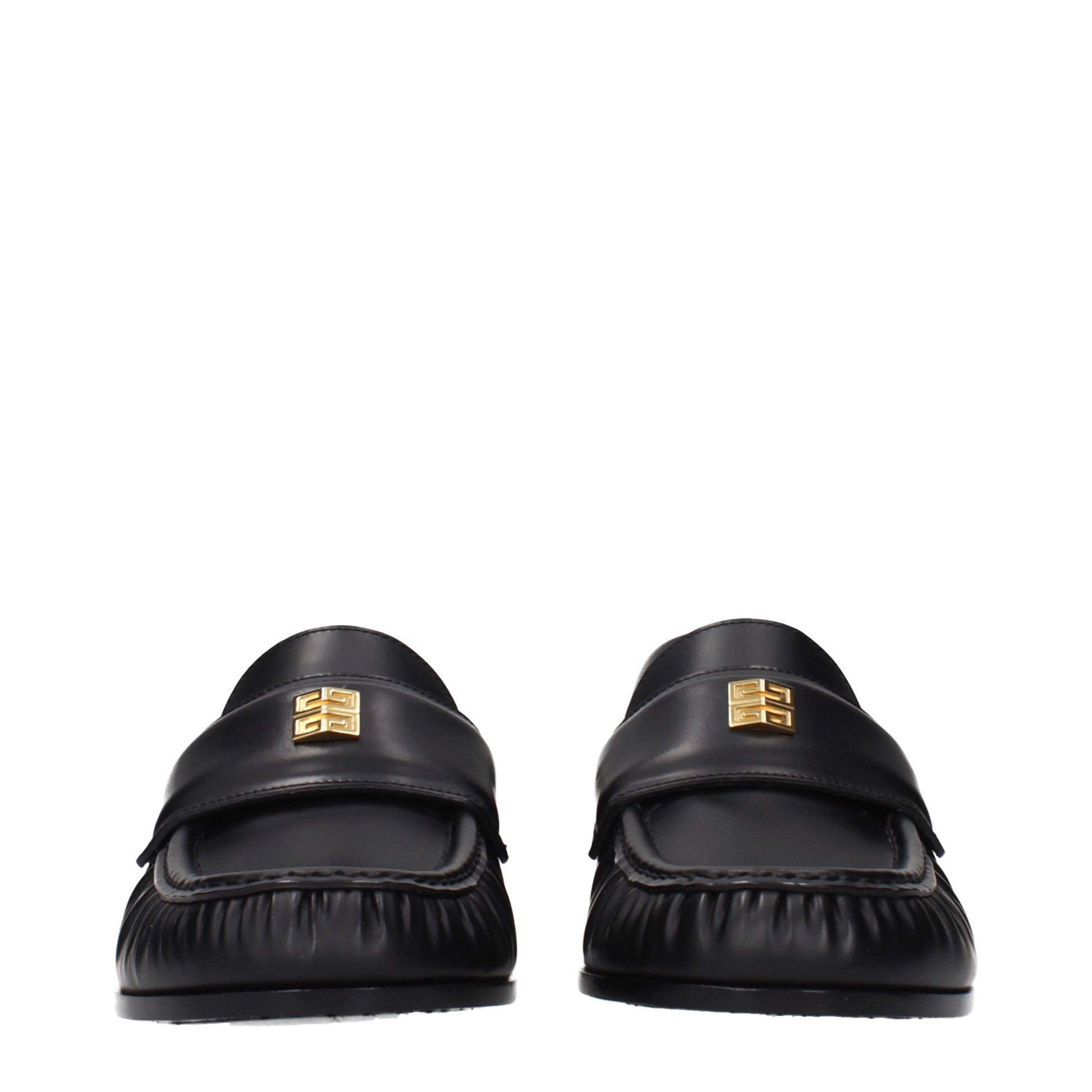 Givenchy Mocassini Slip-On in Pelle Nera con Logo Frontale