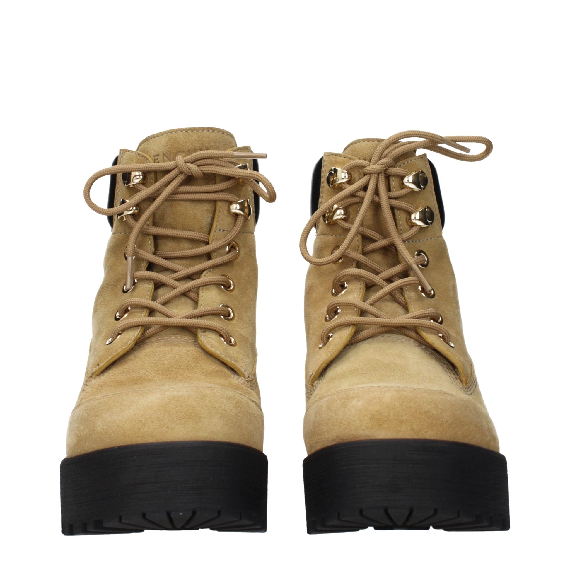 Givenchy Stivaletti in Suede Marrone con Dettagli a Contrasto
