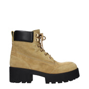 Givenchy Stivaletti in Suede Marrone con Dettagli a Contrasto
