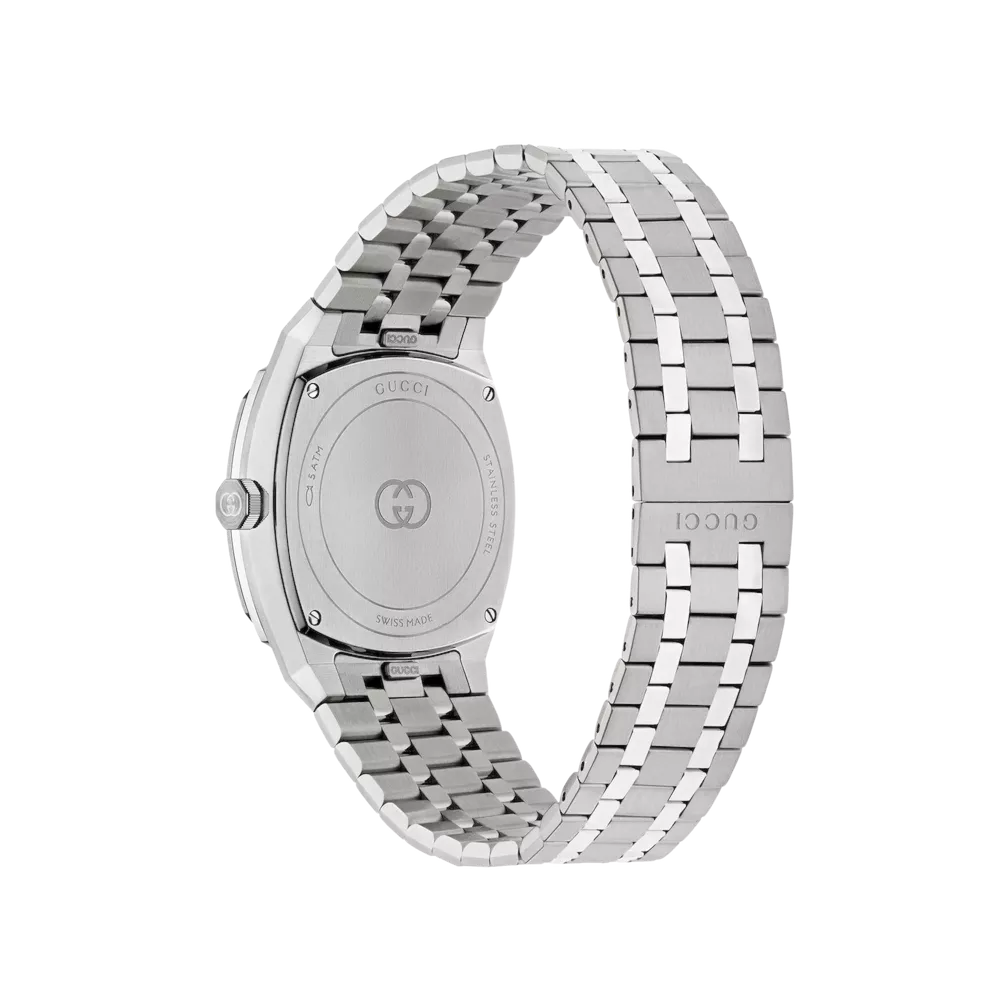 Gucci 25H YA163438 unisex black dial watch