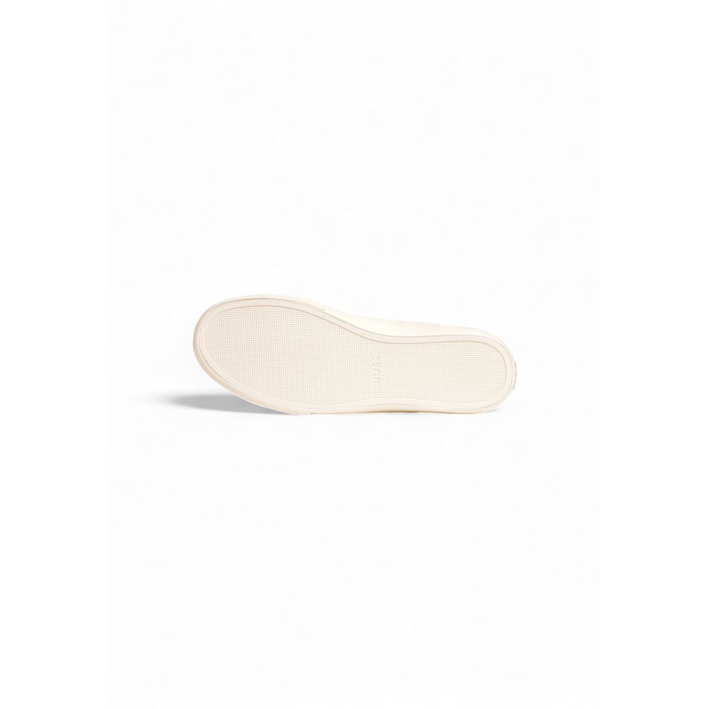 Hugo Boss Cream Leather Low Top Sneakers