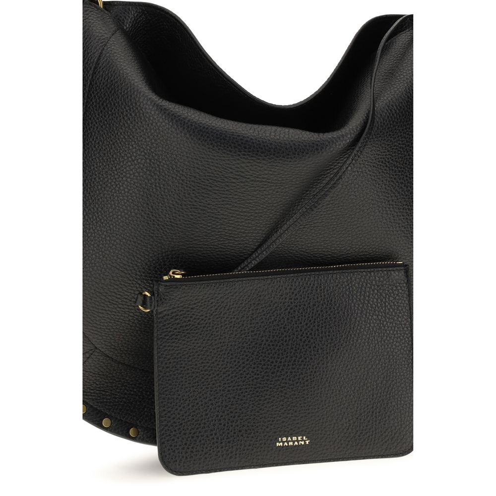 Isabel Marant Black Calf Leather Bos Taurus Shoulder Bag