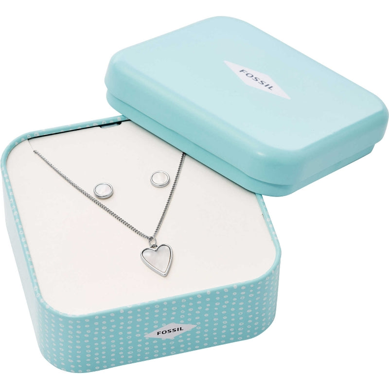 Fossil Onyx Bead Bracelet Black Steel JF03165040