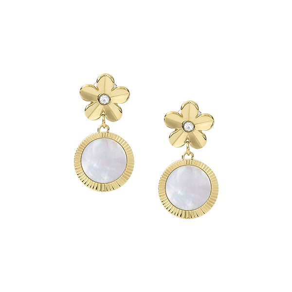 Fossil Intertwined Rings Necklace in Rose Gold Steel JF04021710