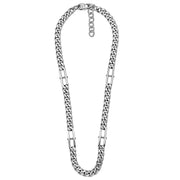 Fossil Coin Pendant Necklace Black Steel JF04356040