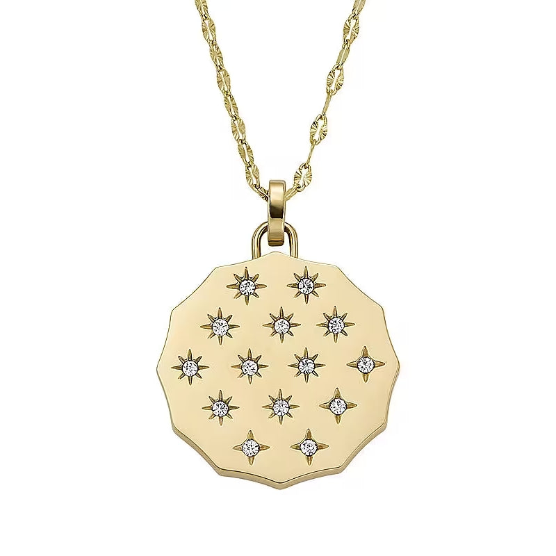 Fossil Star Charm Chain Bracelet Rose Gold JF04382710