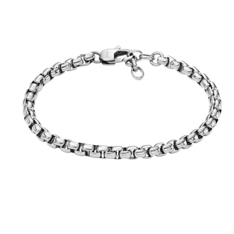 Collana Catena Maglia Larga Fossil Acciaio Nero JF04562040