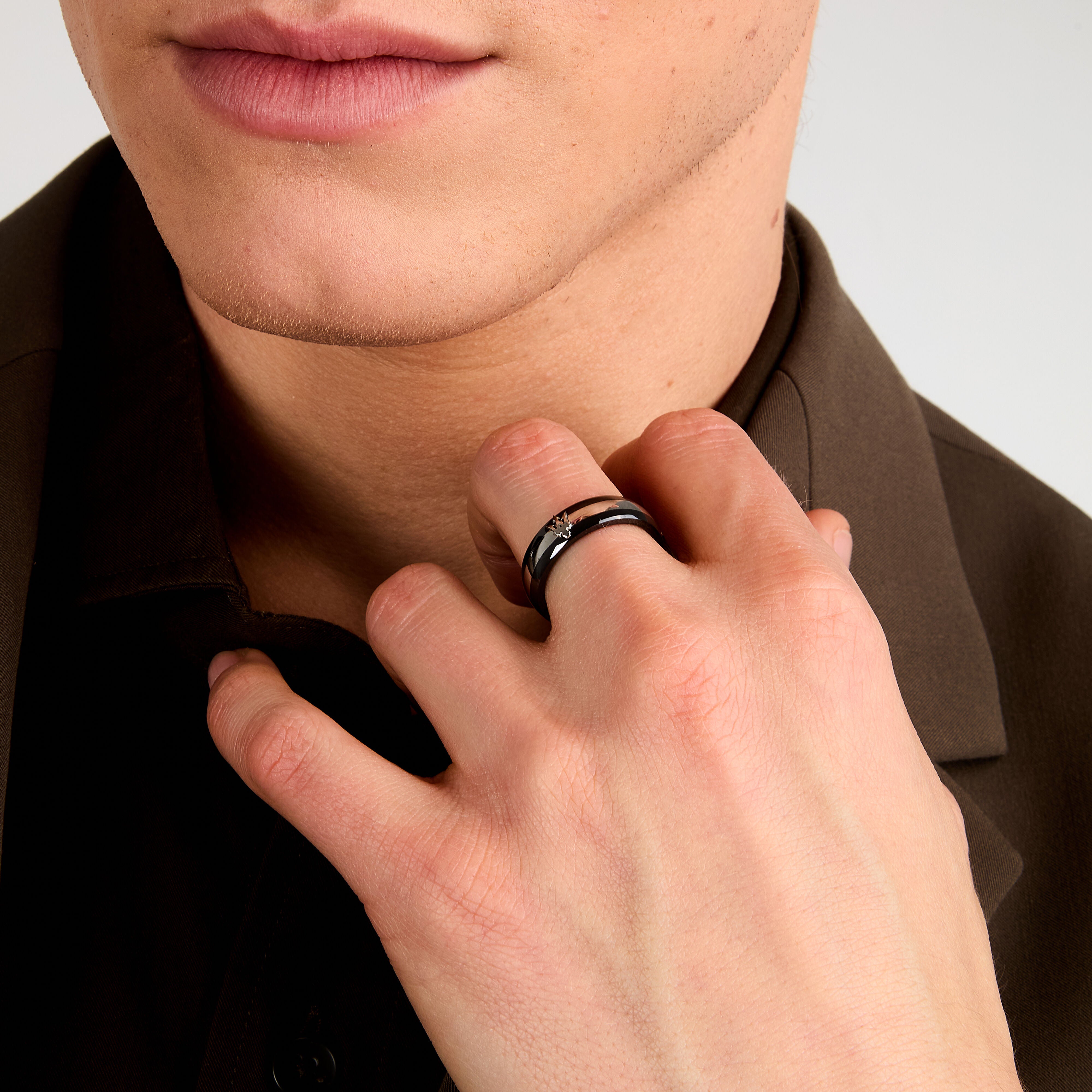 Maserati Jewels Ceramic Men's Ring Jm225Atz61019