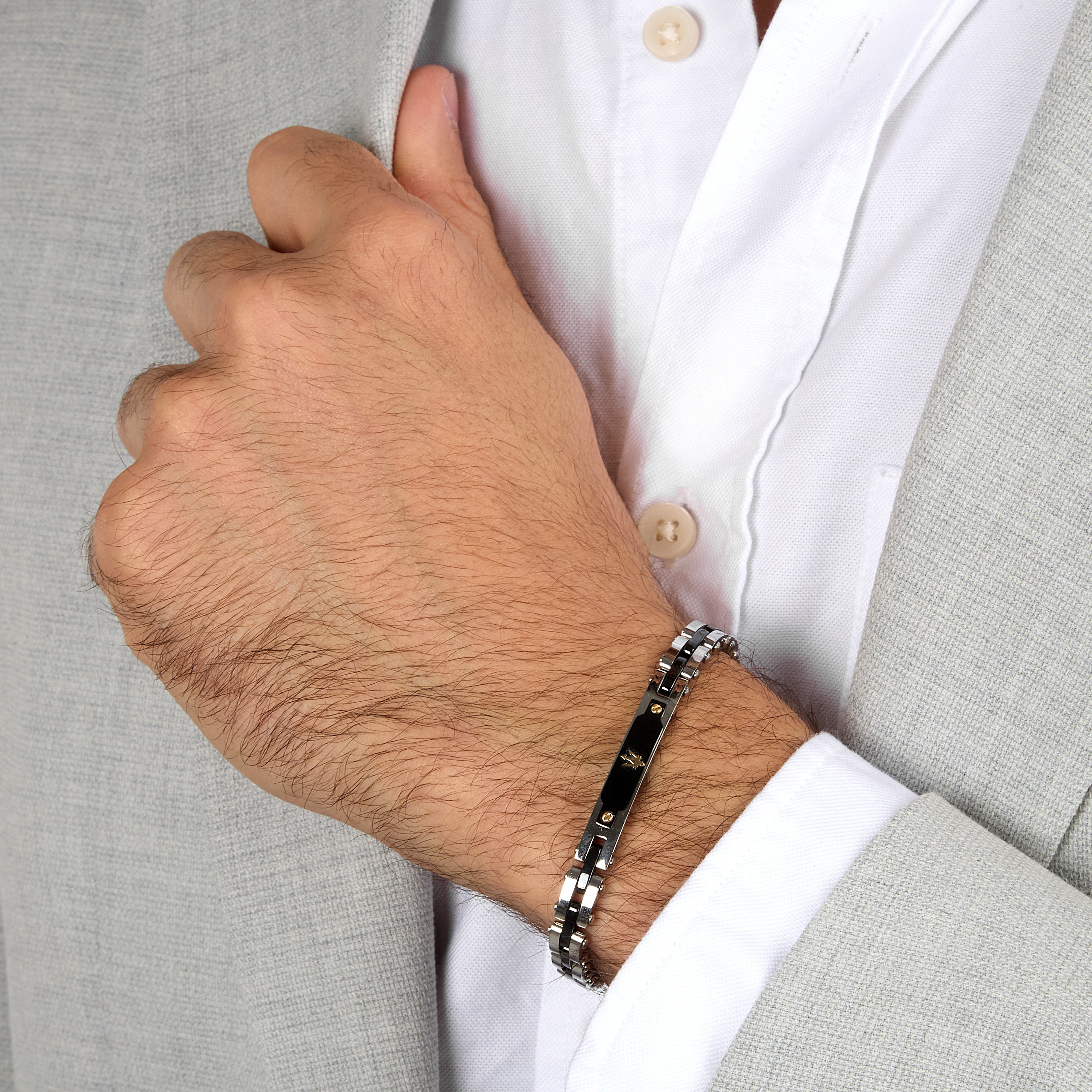 Maserati Men's Bracelet Ceramic Gold Jm424Axu06