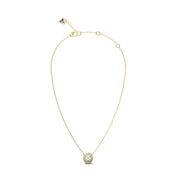 Guess Crystal Heart Pendant Necklace in Yellow Gold JUBN04667JWYGT-U