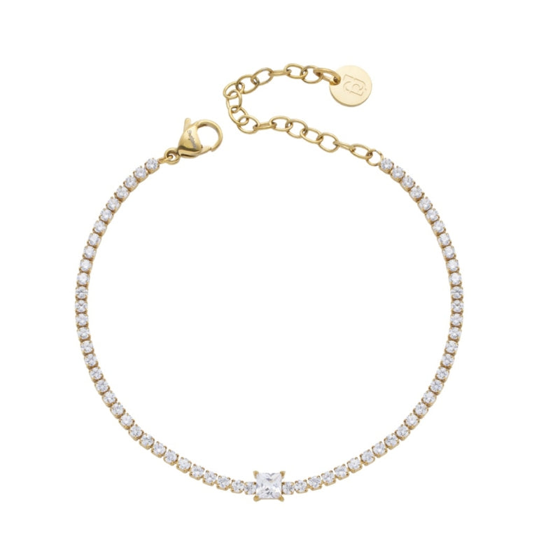 Bracciale Catena Logo e Cuore Cristalli Liu Jo LJ3034