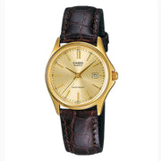 Casio LTP-1183Q-9AVDF Women's Classic Gold Leather Watch