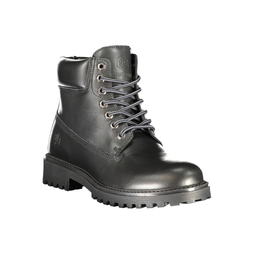 Lumberjack Black Leather Men Sneaker