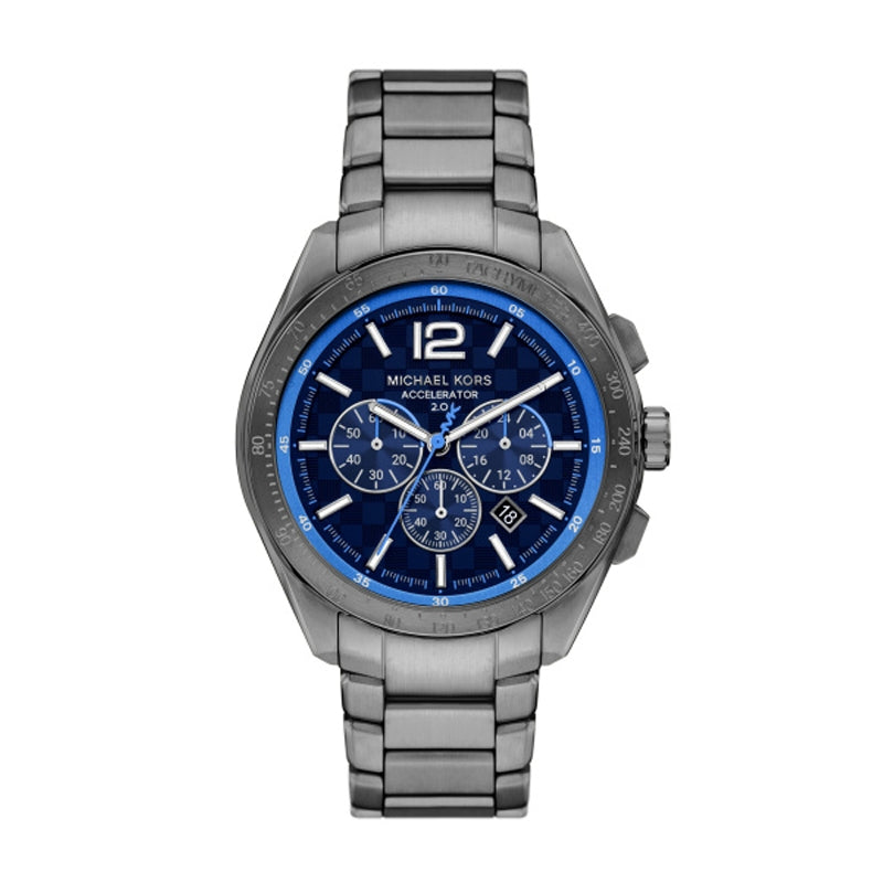 Michael Kors Accelerator MK9178 Chronograph Watch in Blue and Gunmetal