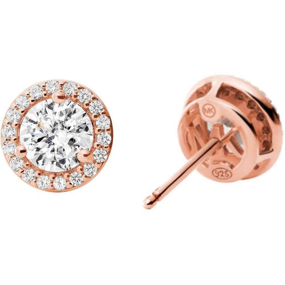 Michael Kors Stud Earrings MKC1035AN791 Zirconia Rose Gold