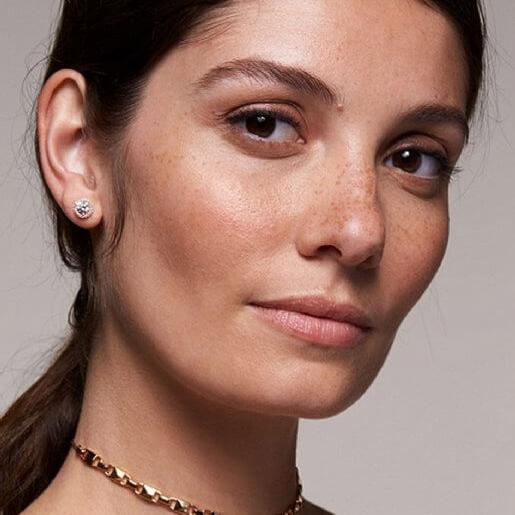 Michael Kors Stud Earrings MKC1035AN791 Zirconia Rose Gold